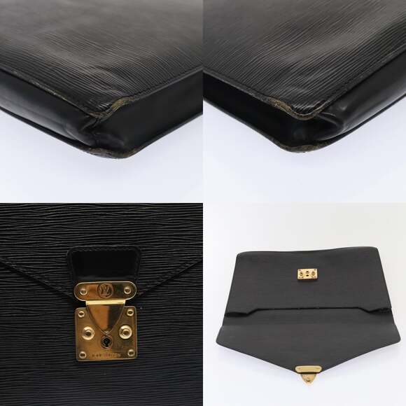 LOUIS VUITTON Epi Porte Documents Senateur Briefcase Black M54452 - Picture 10 of 12